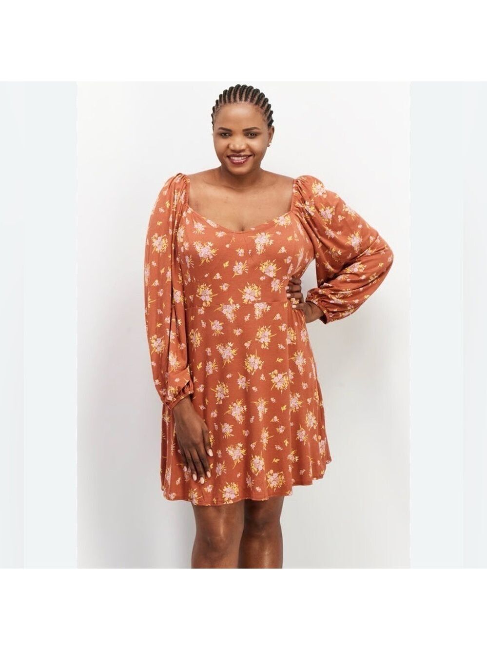 ASOS curve design off the shoulder floral midi dress Size 24 peasant boho
